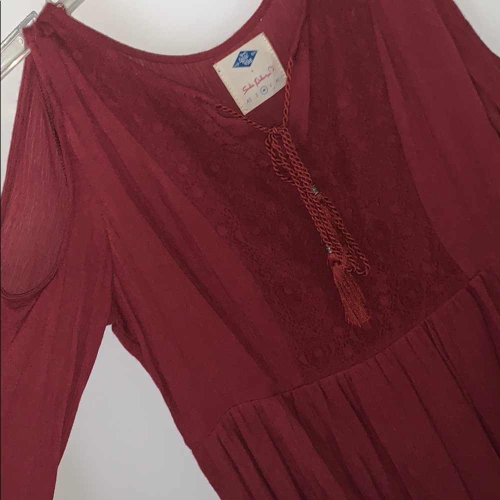 Bohemian red dress